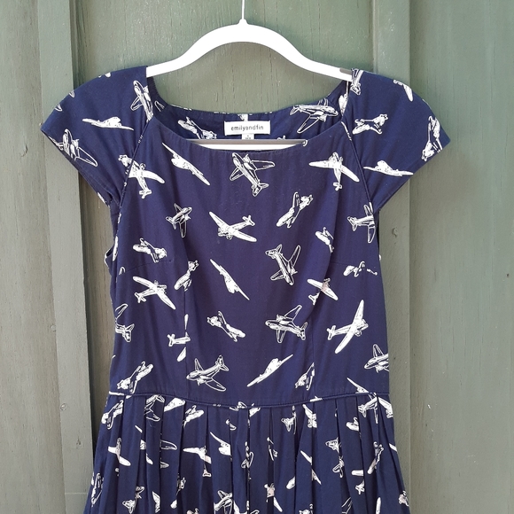 Modcloth blue airplane dress - Picture 7 of 9